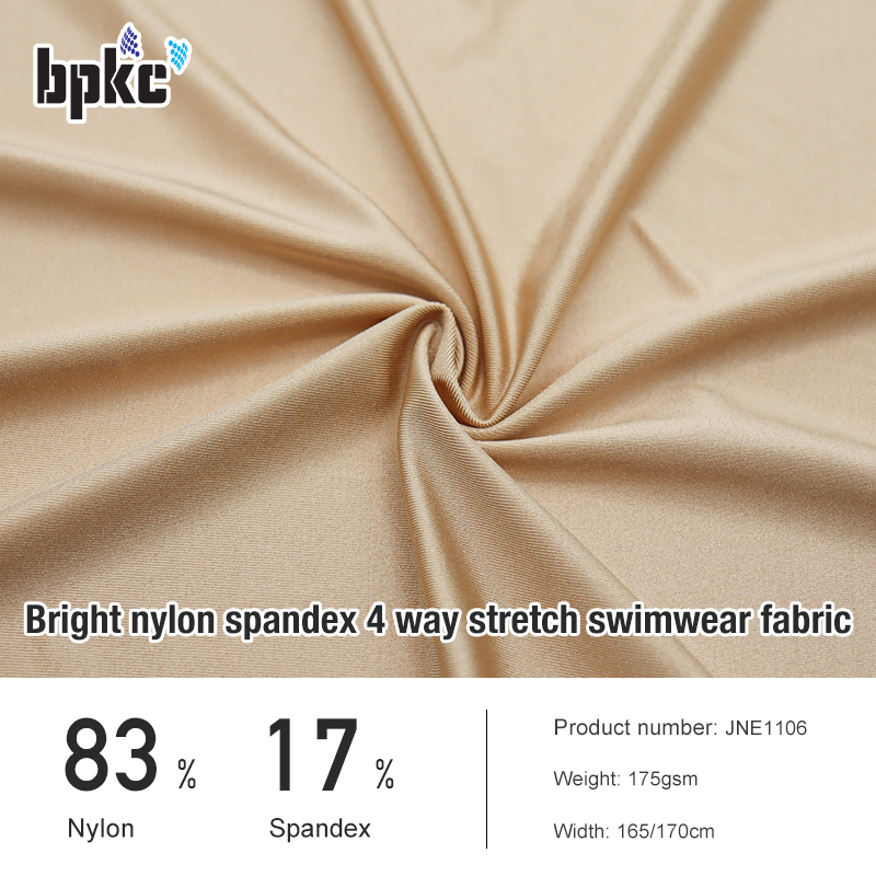 Micro fiber bright nylon spandex 4 way stretch swimwear fabric manufacturers